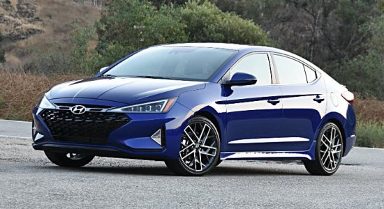 JDPA_2020 Hyundai Elantra Sport Blue Front View