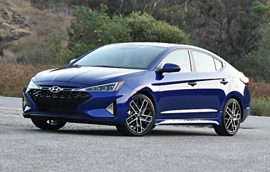 JDPA_2020 Hyundai Elantra Sport Blue Front View